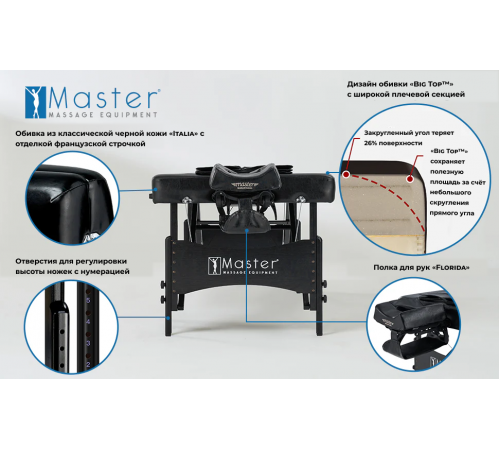 Массажный стол складной Master Monaco Airwave, с воздушным массажем