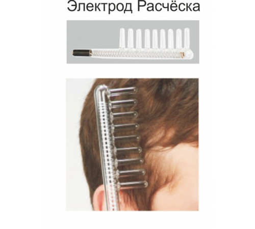 Насадка (электрод) "Расческа" к дарсонвалю в подарочной упаковке