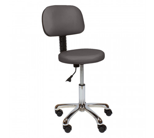 Стул мастера АСТЕК низкий со спинкой хром
