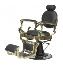 Кресло мужское барбер Ричард полированный каркас медного цвета