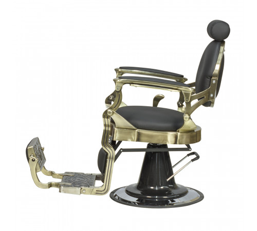 Кресло мужское барбер Ричард полированный каркас медного цвета