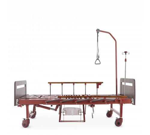 Кровать механическая YG-5 (ММ-5124Д-01) с боковым переворачиванием, туалетным устройством и функцией «кардиокресло»