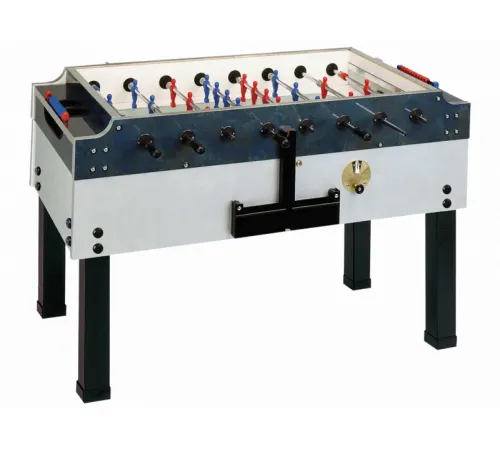 Игровой стол - футбол "Garlando Olympic Outdoor" (137x76x90.5см, синий, жетоноприемник) всепогодный, с защитным корпусом