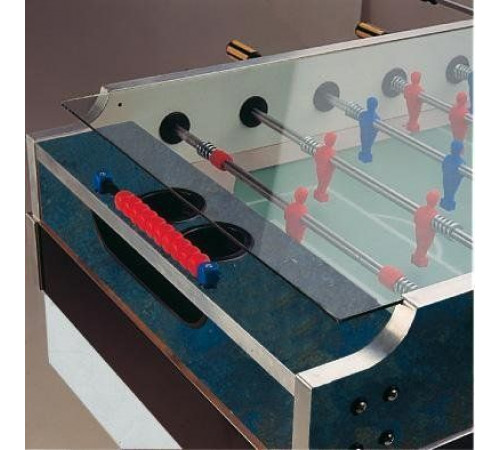 Игровой стол - футбол "Garlando Olympic Outdoor" (137x76x90.5см, синий, жетоноприемник) всепогодный, с защитным корпусом