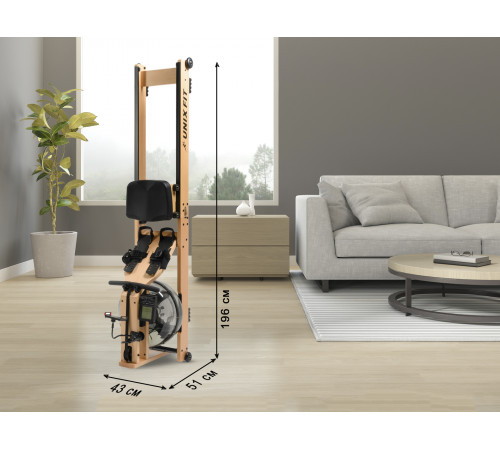 Гребной тренажер UNIX Fit Wood Rower Light