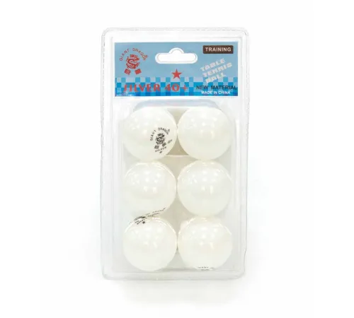 Мячи Dragon Training Silver 1* New (6 шт, бел.) в блистере
