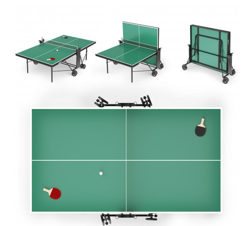 Теннисный стол UNIX Line Compact indoor 18mm MDF (Green)