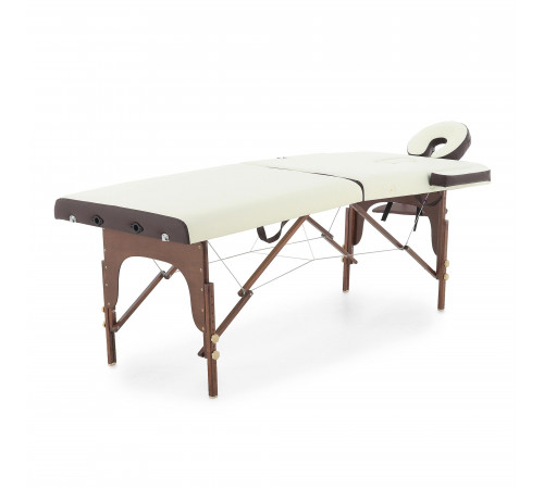Массажный стол складной деревянный JF-AY01 2-х секционный (темная рама)