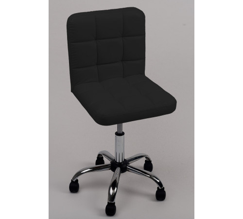 Стул мастера со спинкой хром на колесах Ирис