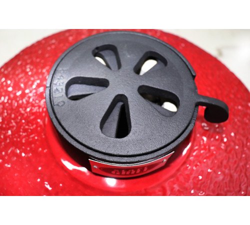 Керамический гриль-барбекю 22 дюйма (красный) (56 см)