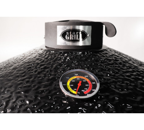 Керамический гриль-барбекю 22 дюйма (черный) (56 см)